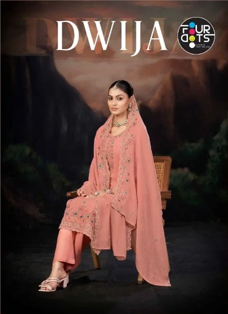 Dwija By Fourdots Mal Chiffon Designer Salwar Suits Wholesalers In Surat
